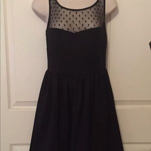 Black lace dress sweetheart neckline NWT